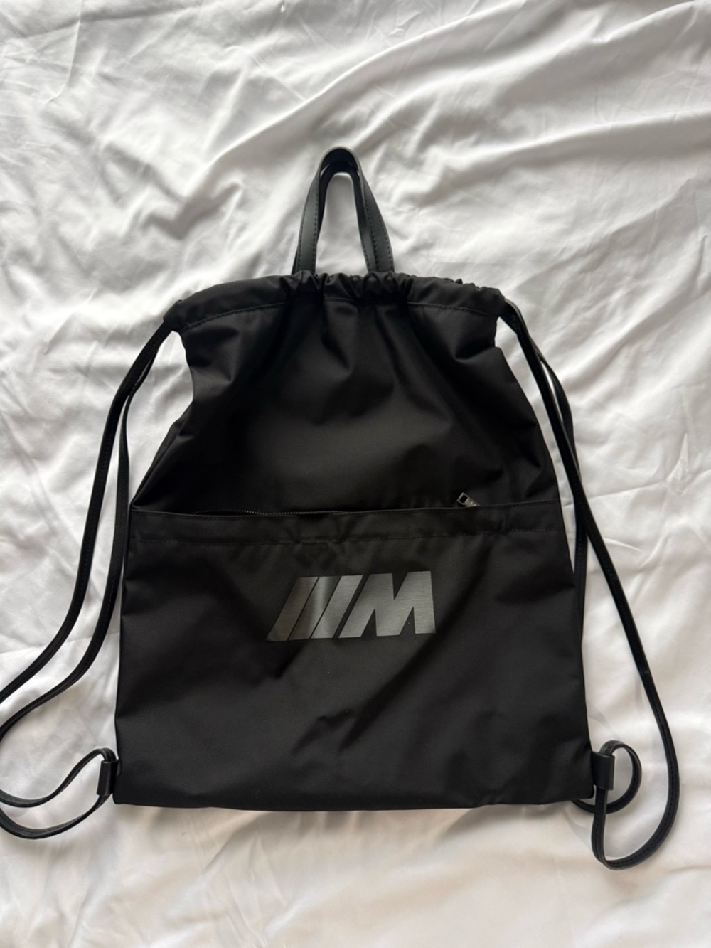 BMW Black Drawstring Bag